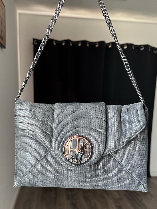 henri bendel Handbags - RARE Henri Bendel No. 7 Metallic Quilted Shoulder Bag/Clutch - GIRL WALKING DOG
